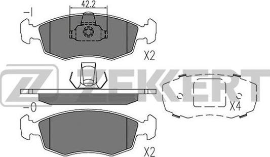 Zekkert BS-1388 - Тормозные колодки, дисковые, комплект autospares.lv