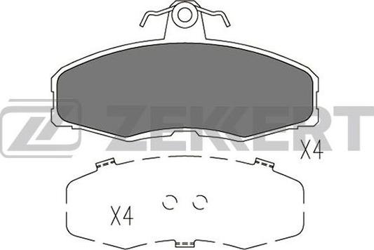 Zekkert BS-1383 - Тормозные колодки, дисковые, комплект autospares.lv