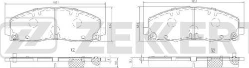 Zekkert BS-1335 - Тормозные колодки, дисковые, комплект autospares.lv