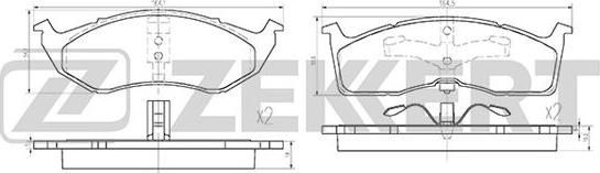 Zekkert BS-1330 - Тормозные колодки, дисковые, комплект autospares.lv