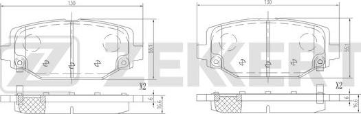 Zekkert BS-1333 - Тормозные колодки, дисковые, комплект autospares.lv