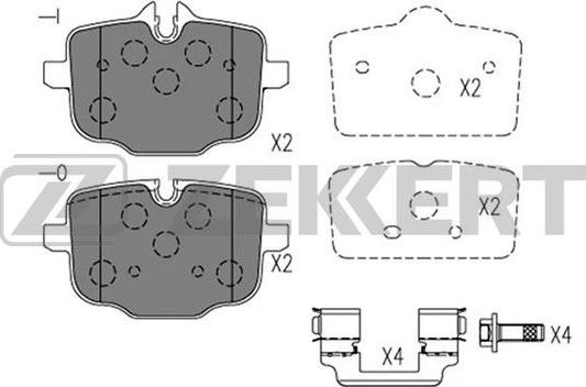 Zekkert BS-1324 - Тормозные колодки, дисковые, комплект autospares.lv