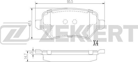 Zekkert BS-1379 - Тормозные колодки, дисковые, комплект autospares.lv