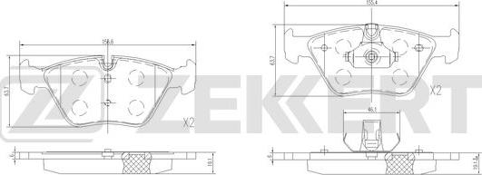 Zekkert BS-1370 - Тормозные колодки, дисковые, комплект autospares.lv