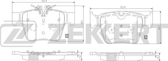 Zekkert BS-1373 - Тормозные колодки, дисковые, комплект autospares.lv