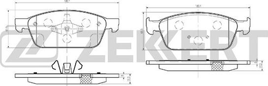 Zekkert BS-1249 - Тормозные колодки, дисковые, комплект autospares.lv