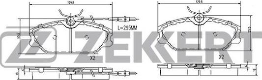 Zekkert BS-1281 - Тормозные колодки, дисковые, комплект autospares.lv