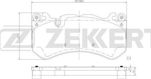 Zekkert BS-1287 - Тормозные колодки, дисковые, комплект autospares.lv