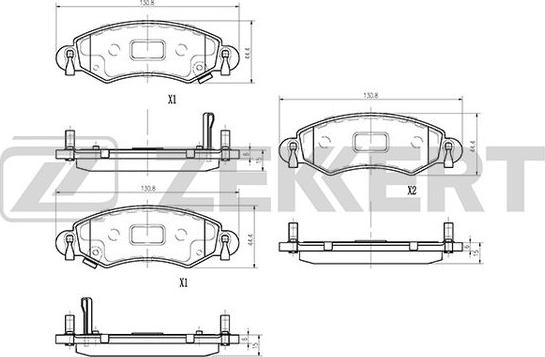 Zekkert BS-1239 - Тормозные колодки, дисковые, комплект autospares.lv