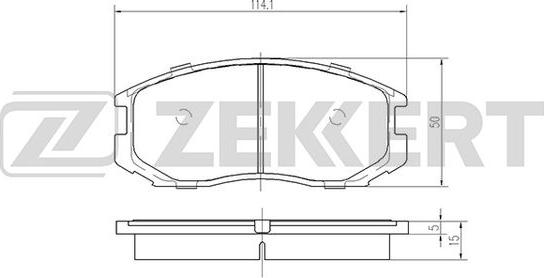 Zekkert BS-1237 - Тормозные колодки, дисковые, комплект autospares.lv