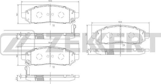 Zekkert BS-1226 - Тормозные колодки, дисковые, комплект autospares.lv