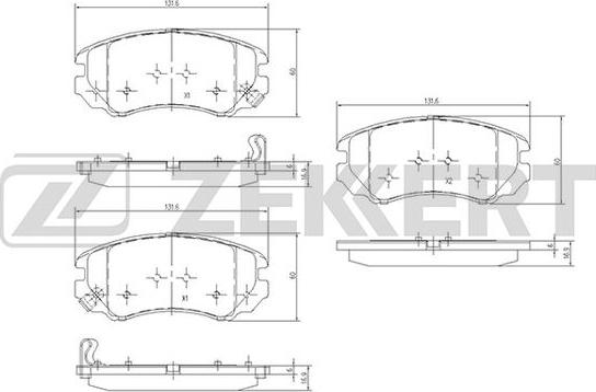 Zekkert BS-1799 - Тормозные колодки, дисковые, комплект autospares.lv