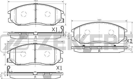 Zekkert BS-1794 - Тормозные колодки, дисковые, комплект autospares.lv