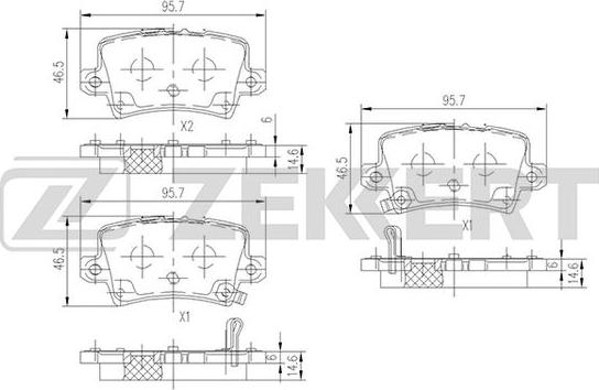 Zekkert BS-1749 - Тормозные колодки, дисковые, комплект autospares.lv