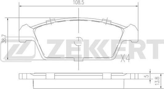 Zekkert BS-1769 - Тормозные колодки, дисковые, комплект autospares.lv