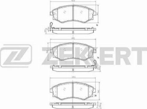 Zekkert BS-1767 - Тормозные колодки, дисковые, комплект autospares.lv