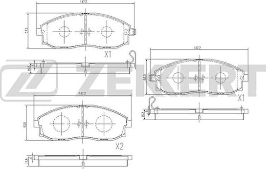 Zekkert BS-1785 - Тормозные колодки, дисковые, комплект autospares.lv