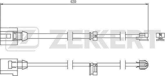 Zekkert BS-8045 - Сигнализатор, износ тормозных колодок autospares.lv