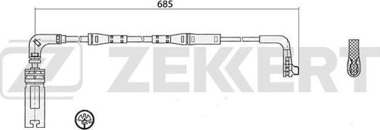 Zekkert BS-8047 - Сигнализатор, износ тормозных колодок autospares.lv