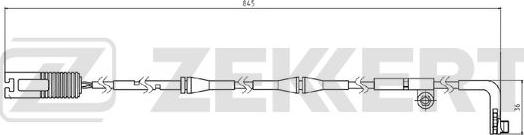 Zekkert BS-8069 - Сигнализатор, износ тормозных колодок autospares.lv