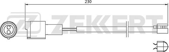 Zekkert BS-8001 - Сигнализатор, износ тормозных колодок autospares.lv