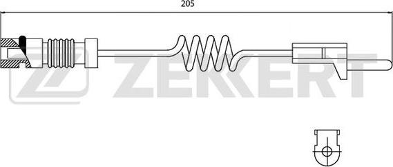 Zekkert BS-8014 - Сигнализатор, износ тормозных колодок autospares.lv