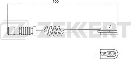 Zekkert BS-8015 - Сигнализатор, износ тормозных колодок autospares.lv