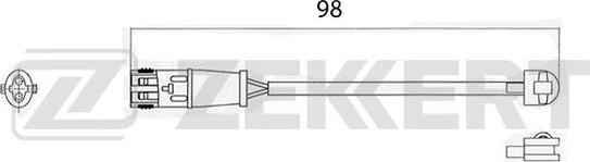 Zekkert BS-8012 - Сигнализатор, износ тормозных колодок autospares.lv