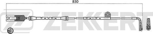 Zekkert BS-8017 - Сигнализатор, износ тормозных колодок autospares.lv