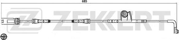 Zekkert BS-8035 - Сигнализатор, износ тормозных колодок autospares.lv