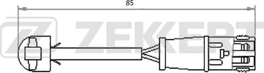 Zekkert BS-8031 - Сигнализатор, износ тормозных колодок autospares.lv