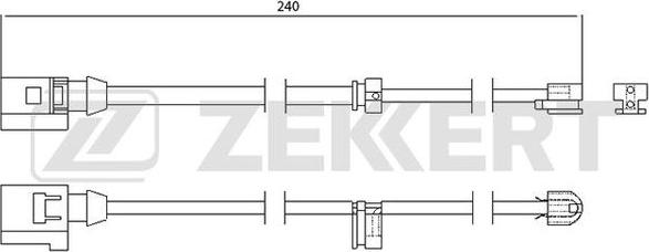 Zekkert BS-8028 - Сигнализатор, износ тормозных колодок autospares.lv