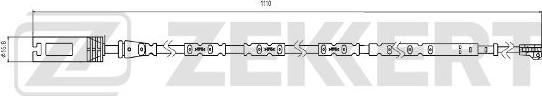 Zekkert BS-8074 - Сигнализатор, износ тормозных колодок autospares.lv