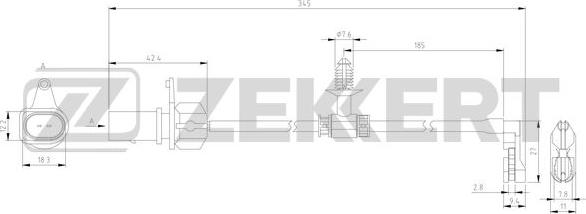 Zekkert BS-8140 - Сигнализатор, износ тормозных колодок autospares.lv