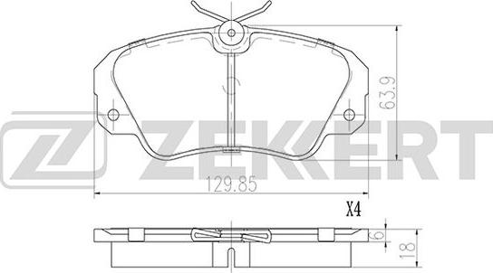 Zekkert BS-3001 - Тормозные колодки, дисковые, комплект autospares.lv