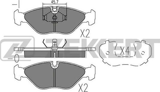 Zekkert BS-3003 - Тормозные колодки, дисковые, комплект autospares.lv