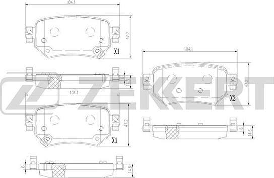 Zekkert BS-3018 - Тормозные колодки, дисковые, комплект autospares.lv