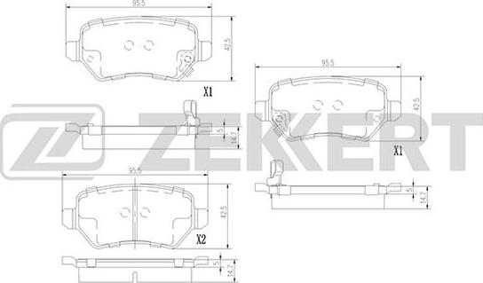 Zekkert BS-3017 - Тормозные колодки, дисковые, комплект autospares.lv
