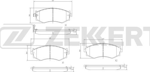 Zekkert BS-3025 - Тормозные колодки, дисковые, комплект autospares.lv