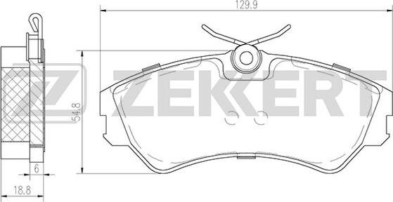 Zekkert BS-2997 - Тормозные колодки, дисковые, комплект autospares.lv