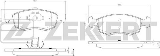 Zekkert BS-2940 - Тормозные колодки, дисковые, комплект autospares.lv