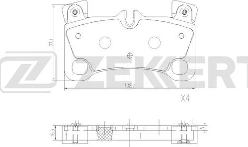 Zekkert BS-2943 - Тормозные колодки, дисковые, комплект autospares.lv