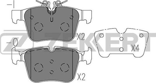 Zekkert BS-2954 - Тормозные колодки, дисковые, комплект autospares.lv