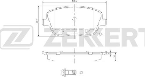 Zekkert BS-2903 - Тормозные колодки, дисковые, комплект autospares.lv