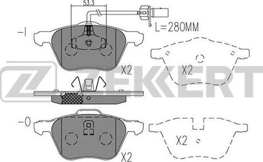 Zekkert BS-2914 - Тормозные колодки, дисковые, комплект autospares.lv