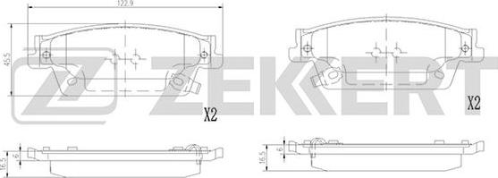 Zekkert BS-2985 - Тормозные колодки, дисковые, комплект autospares.lv