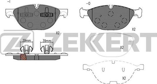 Zekkert BS-2936 - Тормозные колодки, дисковые, комплект autospares.lv