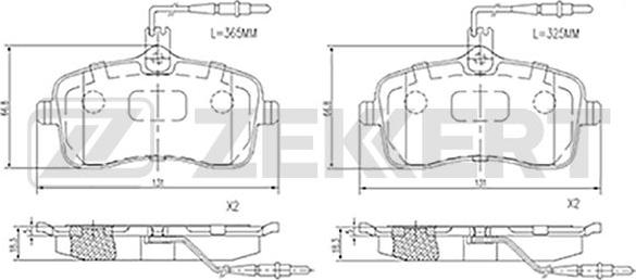 Zekkert BS-2931 - Тормозные колодки, дисковые, комплект autospares.lv