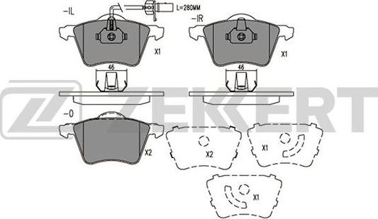 Zekkert BS-2925 - Тормозные колодки, дисковые, комплект autospares.lv