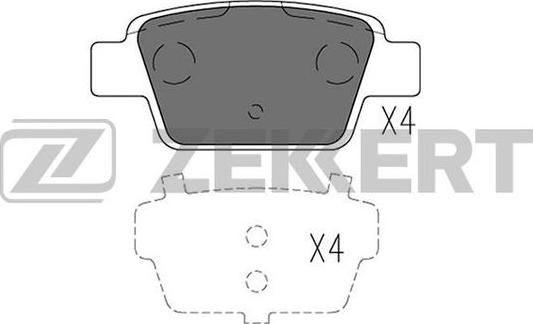 Zekkert BS-2920 - Тормозные колодки, дисковые, комплект autospares.lv